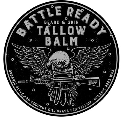 Battle Ready Tallow Balm (Grass Fed Tallow Skin and Beard Care)