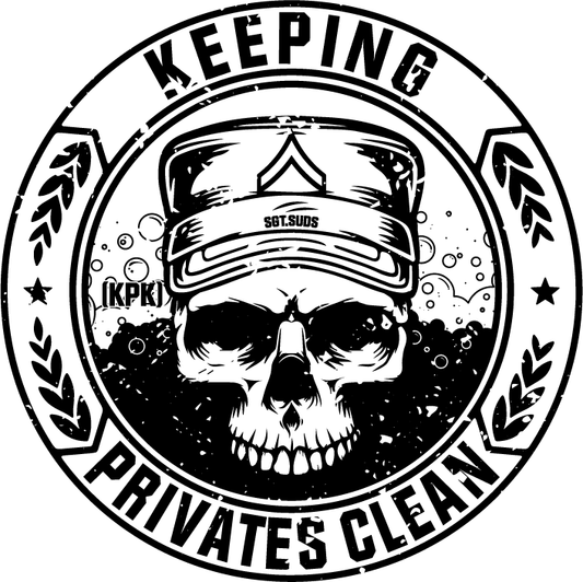 Sgt Suds Keeping Privates Clean Cold Pressed Soap Logo